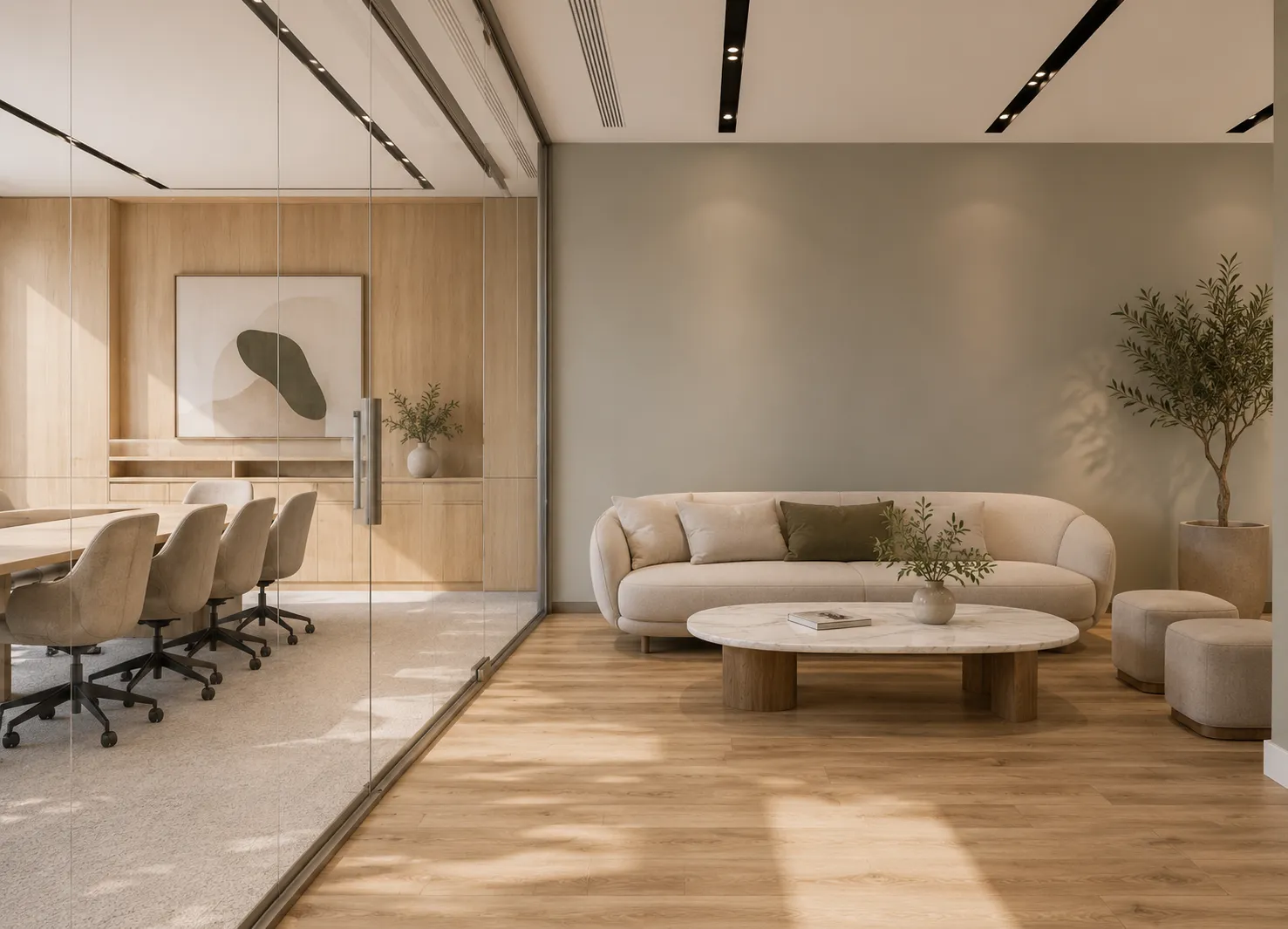Bureau de direction d'une TPME, espace de travail professionnel